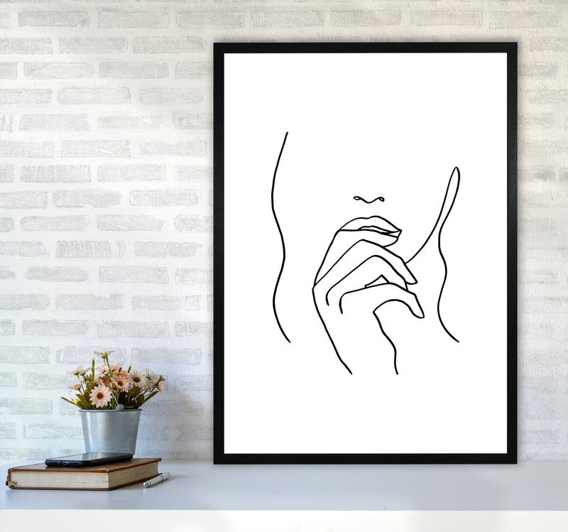 Lips Hand Hair By Planeta444 A1 White Frame