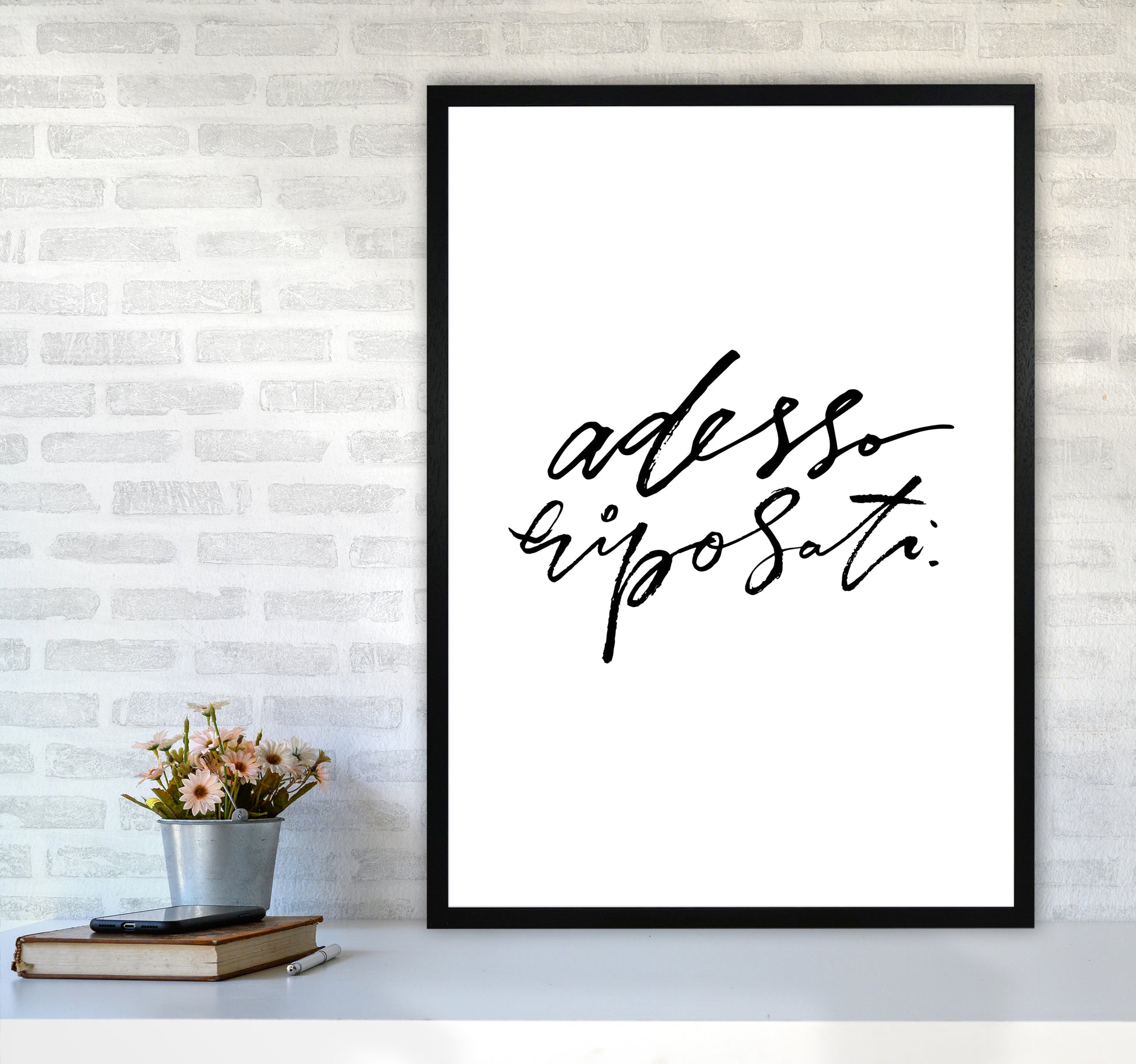 Adesso Riposati By Planeta444 A1 White Frame
