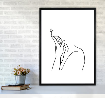 Finger On Chin By Planeta444 A1 White Frame