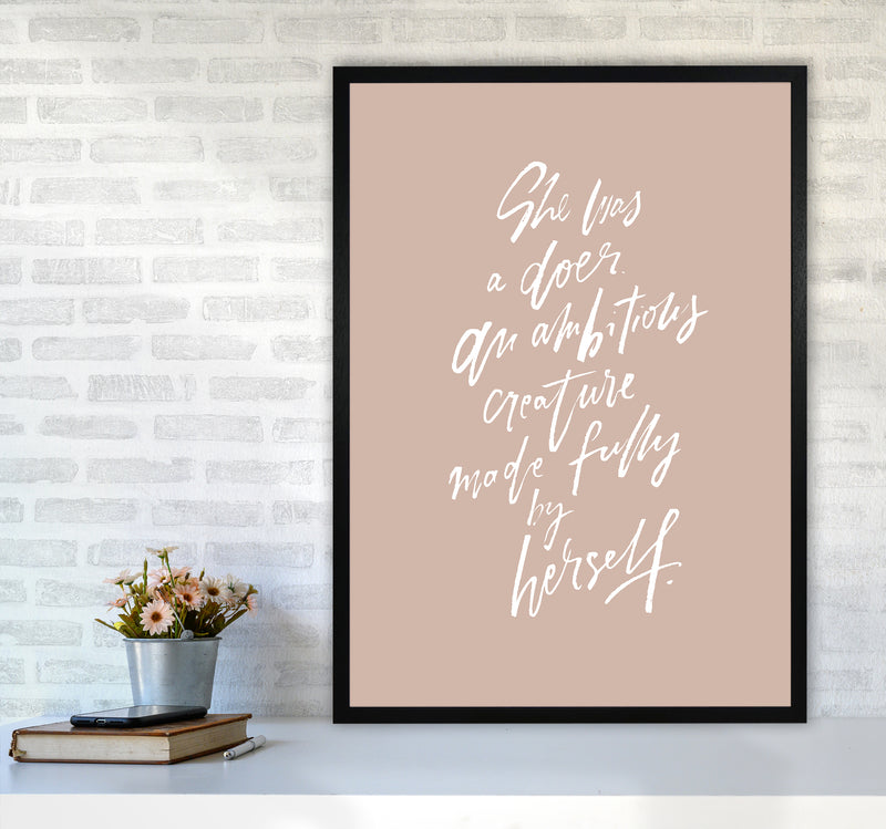 She Was A Doer By Planeta444 A1 White Frame