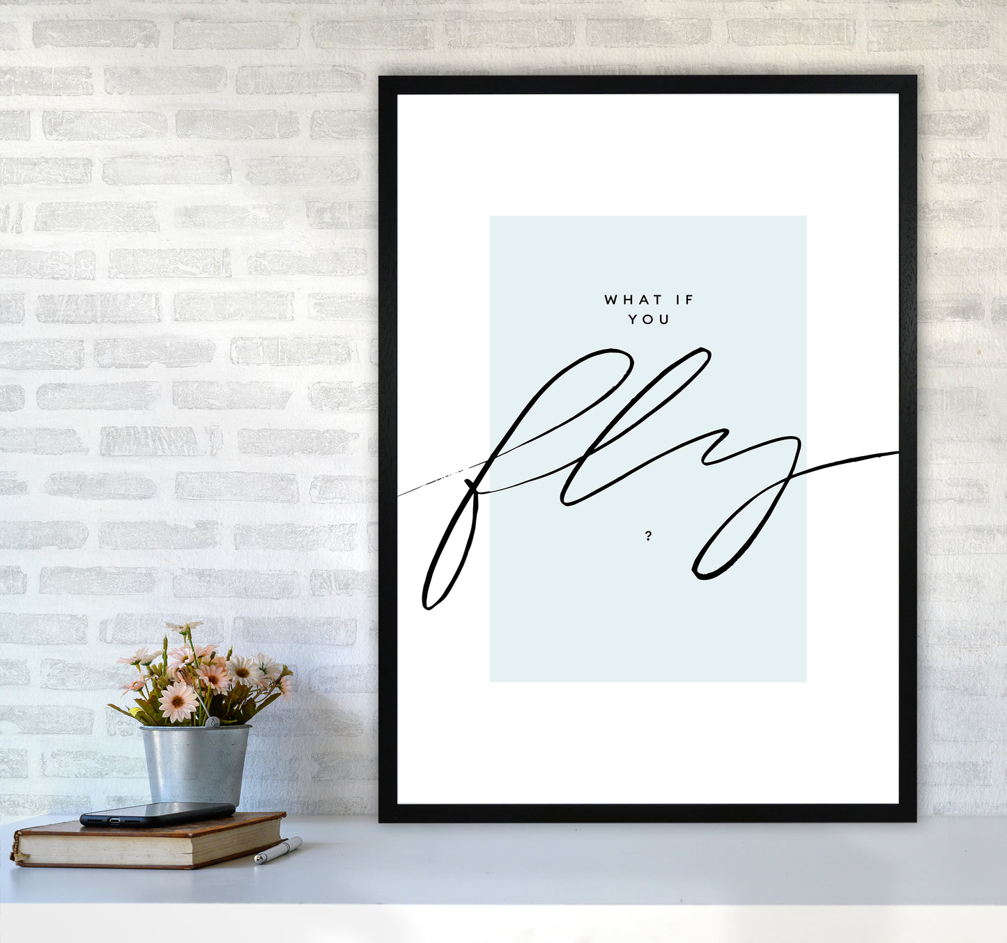 What If You Fly By Planeta444 A1 White Frame