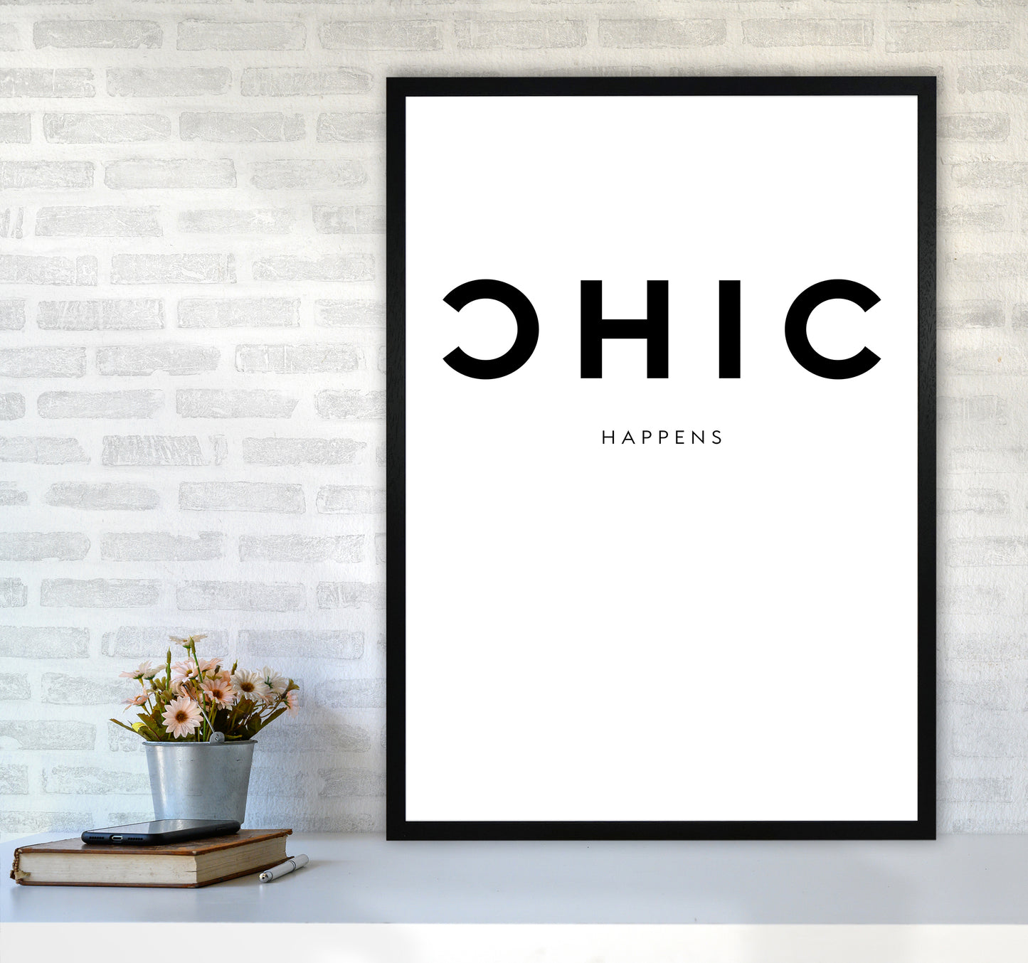 Chic Happens2 By Planeta444 A1 White Frame