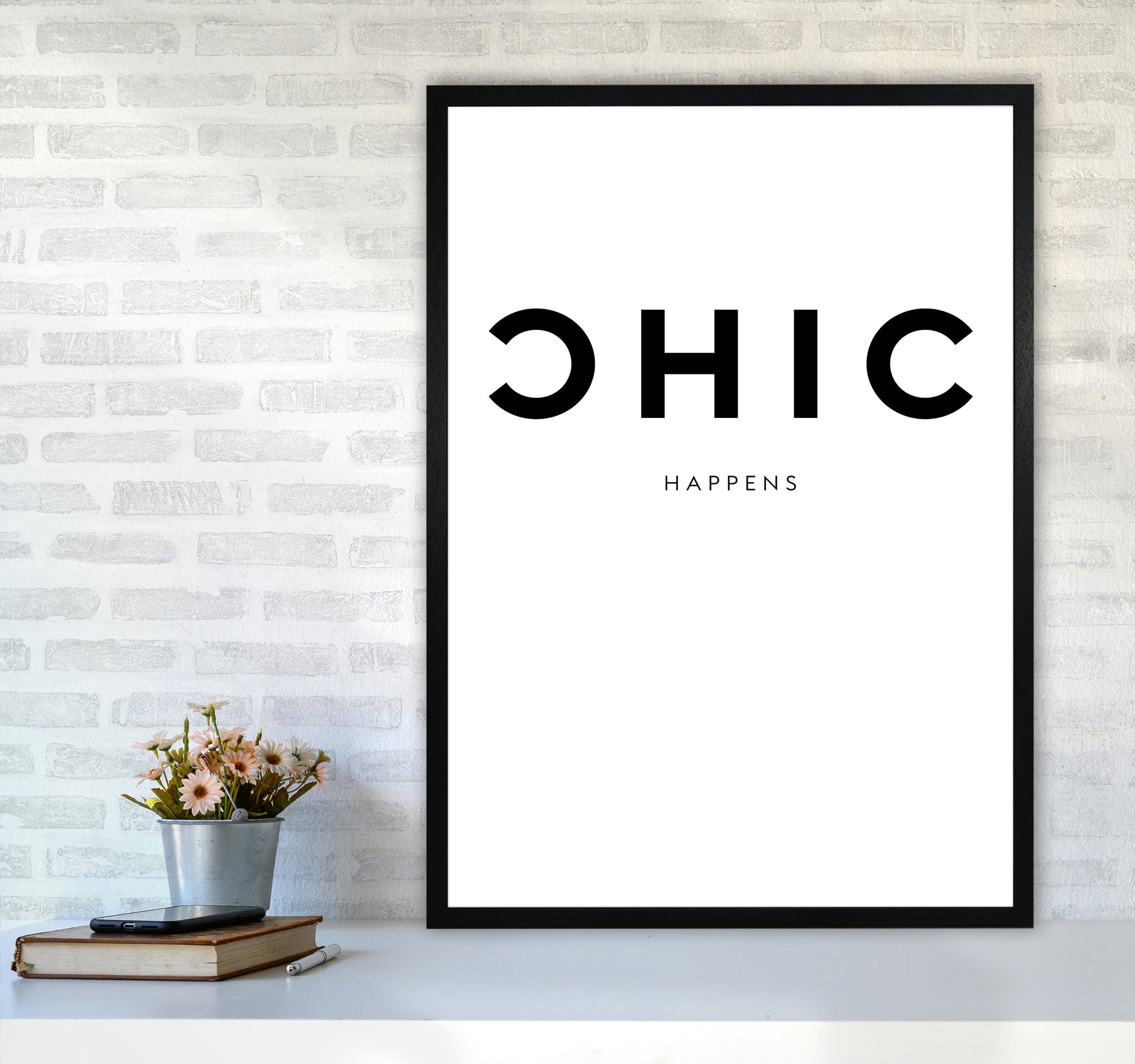 Chic Happens2 By Planeta444 A1 White Frame