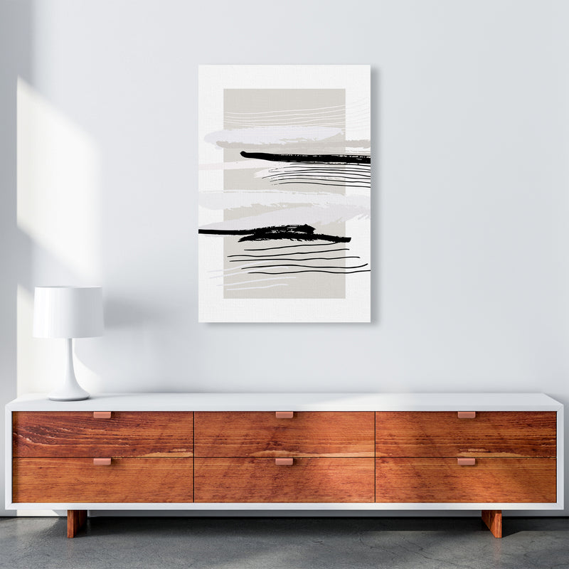 Abstracts Pennellate Linee Grey White Black By Planeta444 A1 Canvas