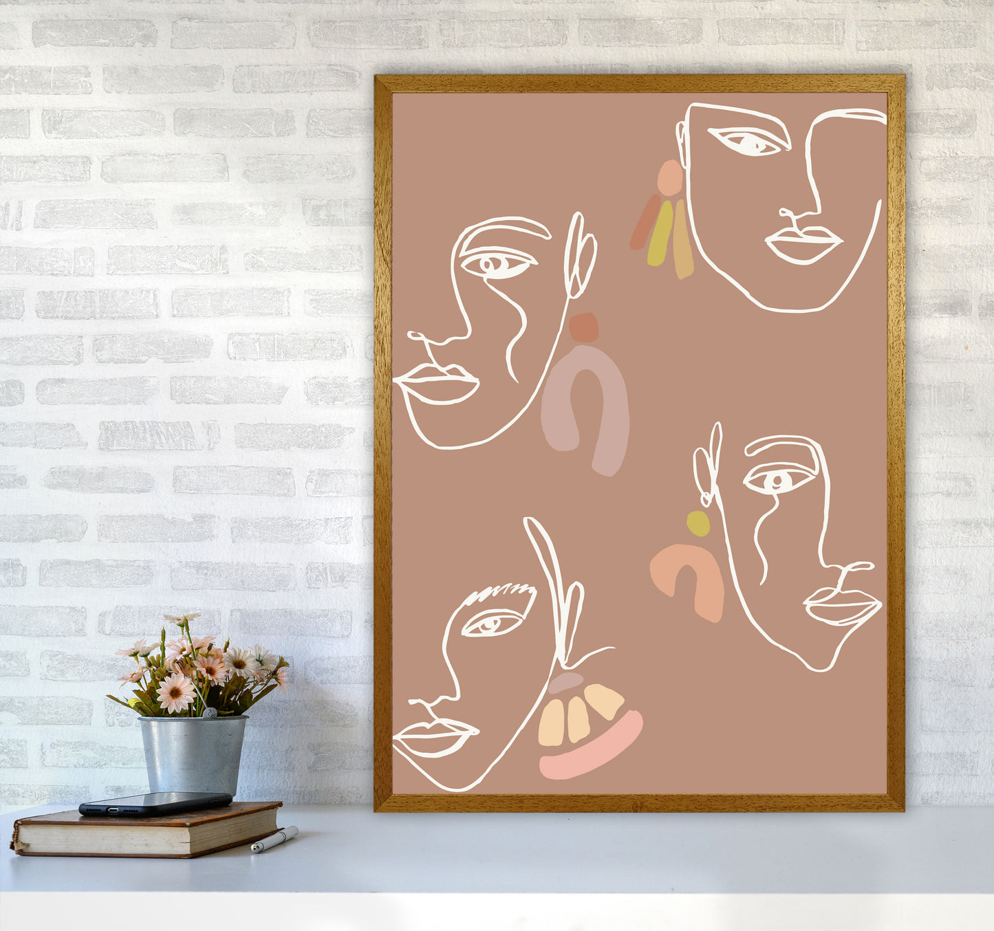 Boho Faces Mix Colors By Planeta444 A1 Print Only