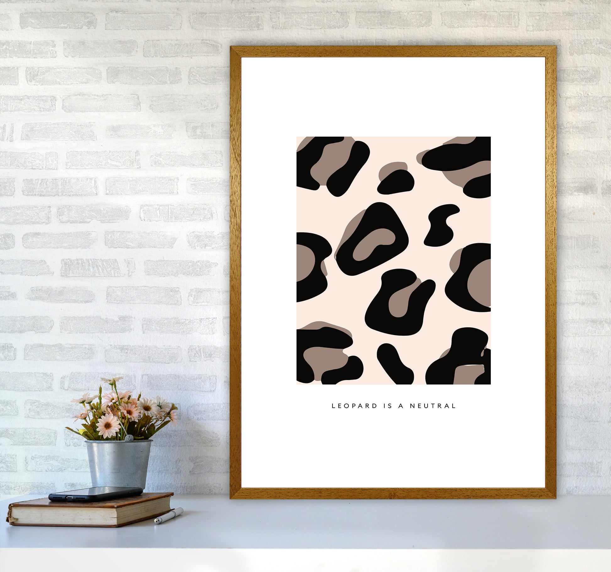 Big Leopard Powder Rose By Planeta444 A1 Print Only