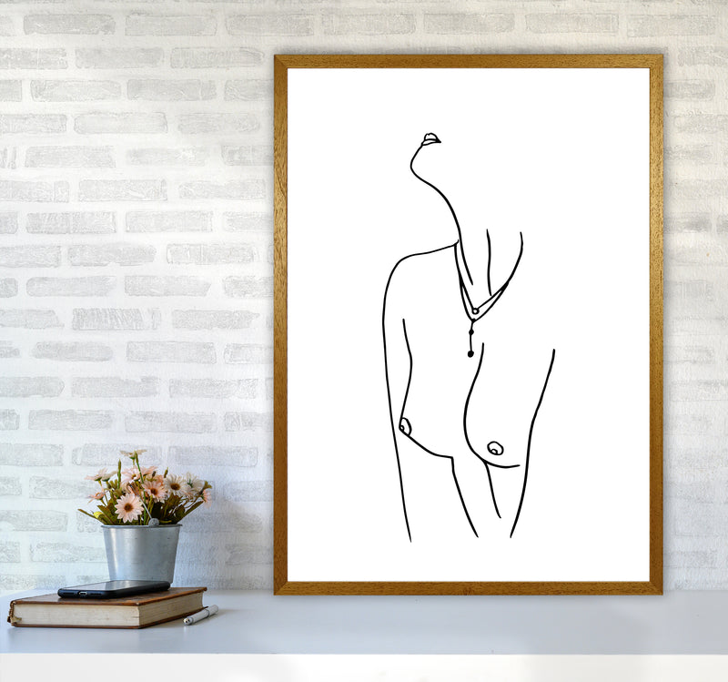 Female Necklace Lineart By Planeta444 A1 Print Only