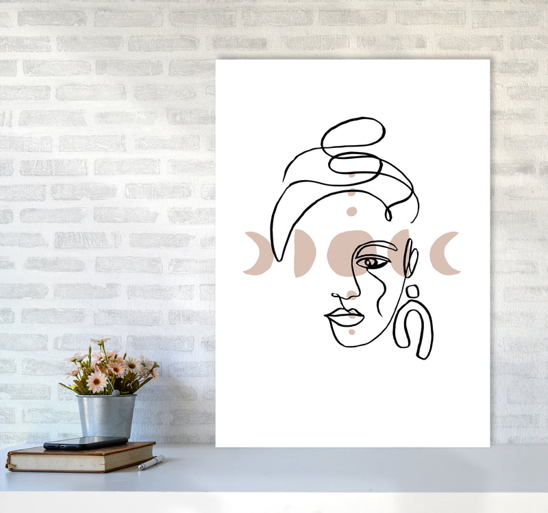 Face With Earrings Moonphases By Planeta444 A1 Black Frame