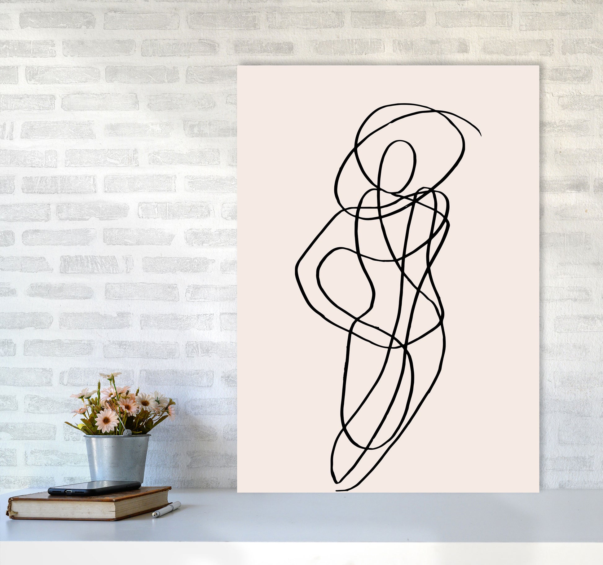Tangled Lines Female1 By Planeta444 A1 Black Frame