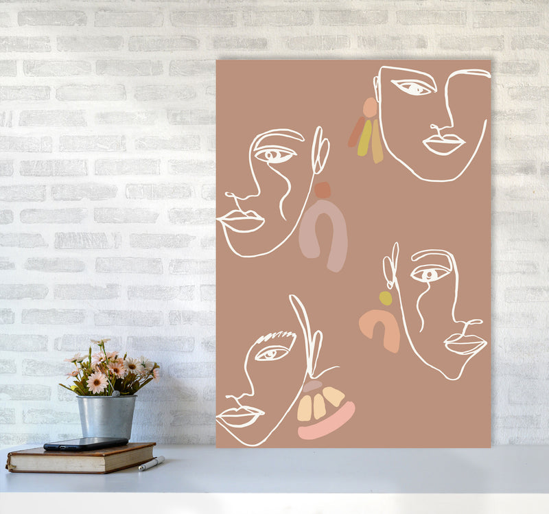 Boho Faces Mix Colors By Planeta444 A1 Black Frame