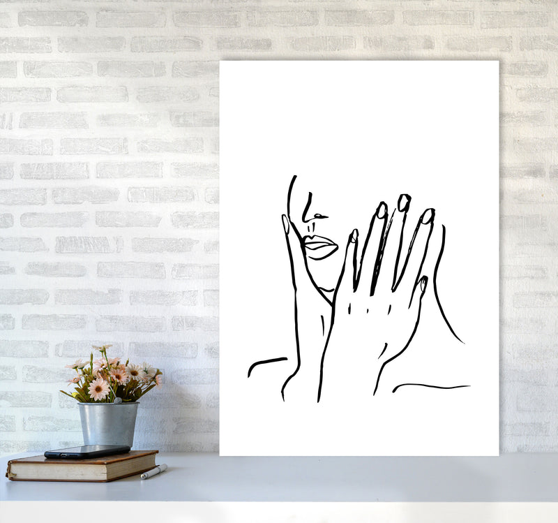 Face Hands Sketch3 By Planeta444 A1 Black Frame