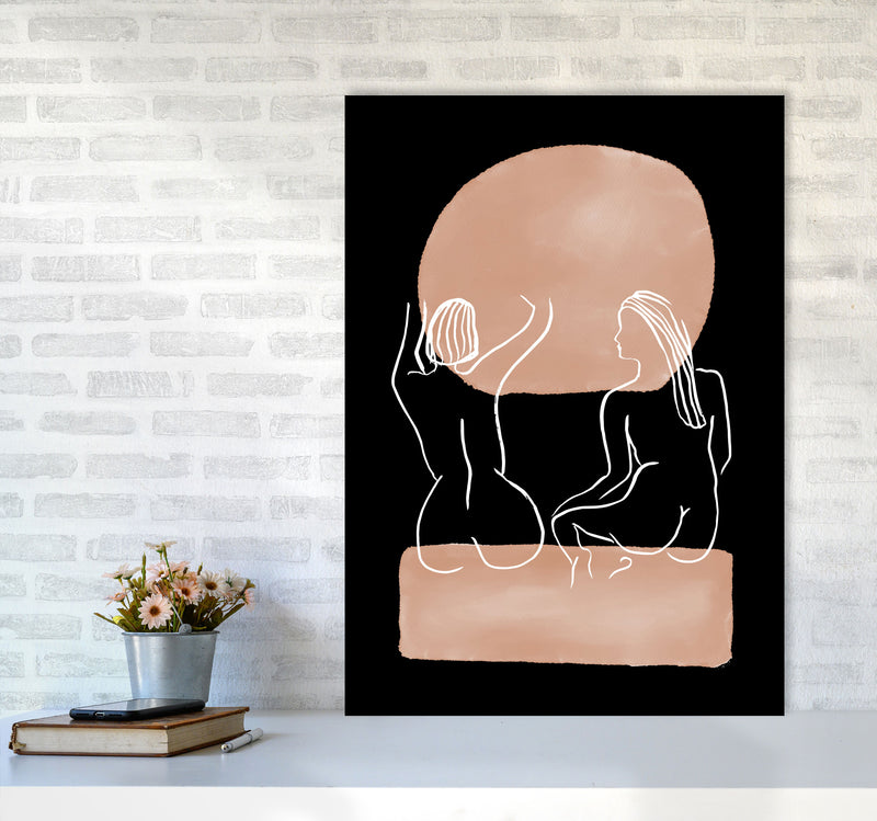 Line Nudes Back3 By Planeta444 A1 Black Frame