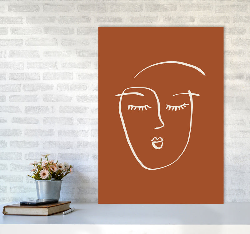 Line Face Girl2 By Planeta444 A1 Black Frame