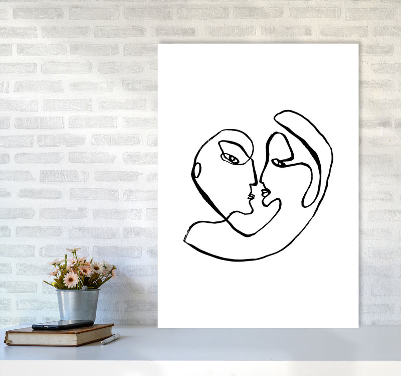 Love Embrace By Planeta444 A1 Black Frame