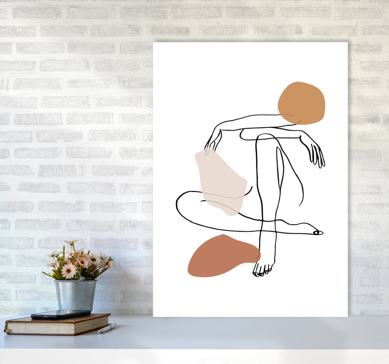 Sitting Legs Arms Crossed Stains Earth Colors By Planeta444 A1 Black Frame