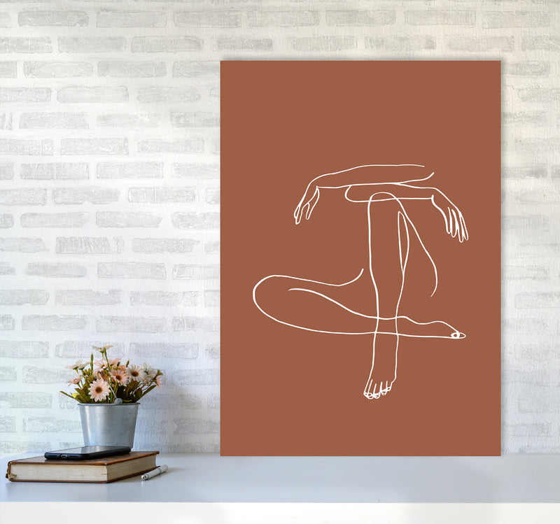 Sitting Legs Arms Crossed Terracotta By Planeta444 A1 Black Frame