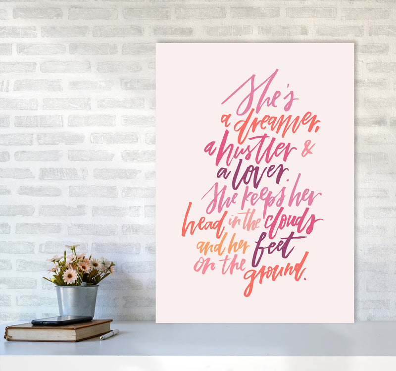 Shes A Dreamer Hustler Lover COLOR By Planeta444 A1 Black Frame