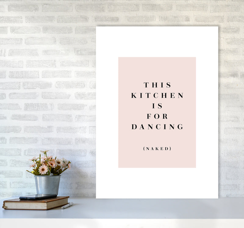 This Kitchen Is For Dancing Naked By Planeta444 A1 Black Frame