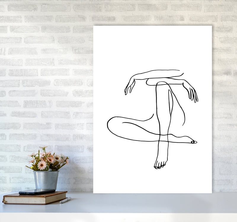 Sitting Legs Arms Crossed By Planeta444 A1 Black Frame