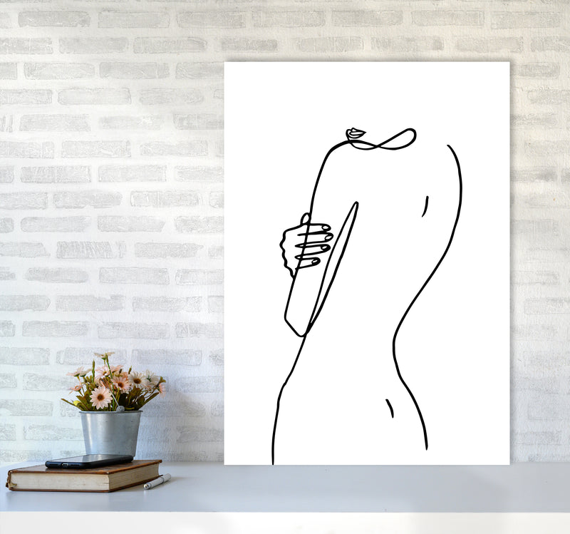 Female Hiding Back Pose By Planeta444 A1 Black Frame