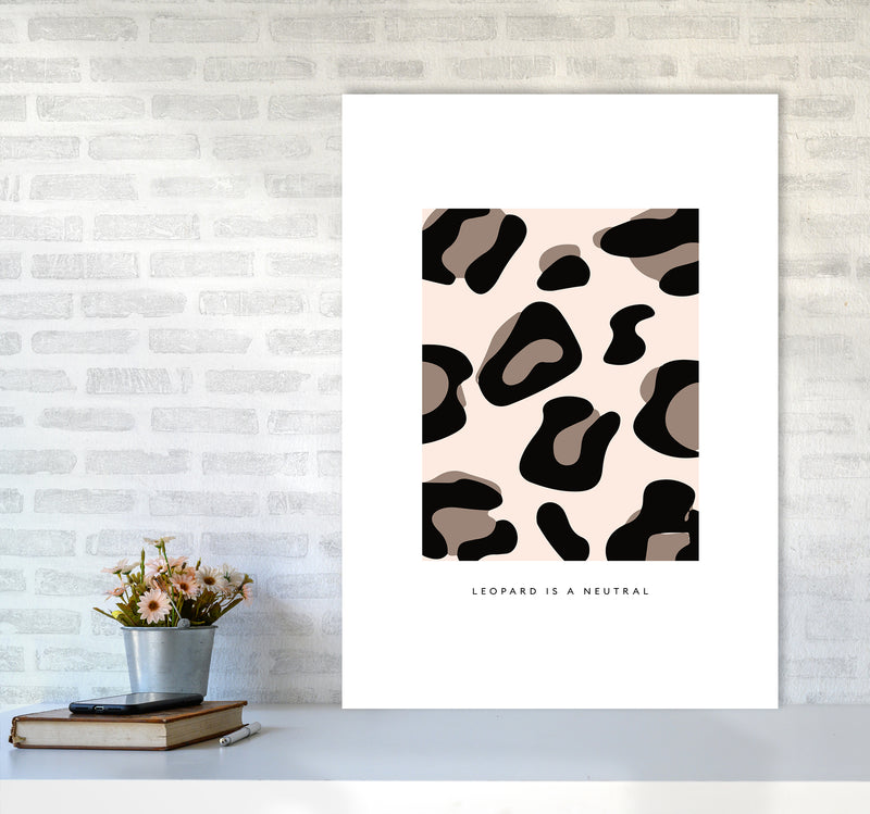 Big Leopard Powder Rose By Planeta444 A1 Black Frame