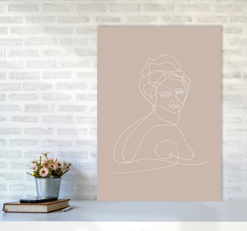 Line Bust Female Statue By Planeta444 A1 Black Frame