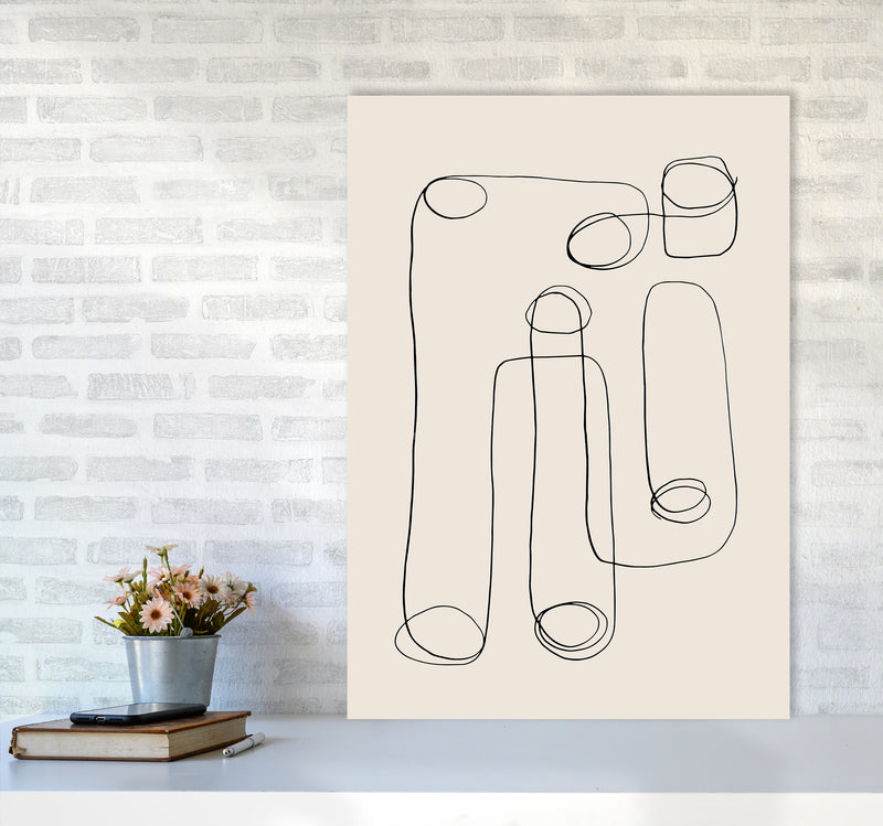 Abstract Line Doodles By Planeta444 A1 Black Frame
