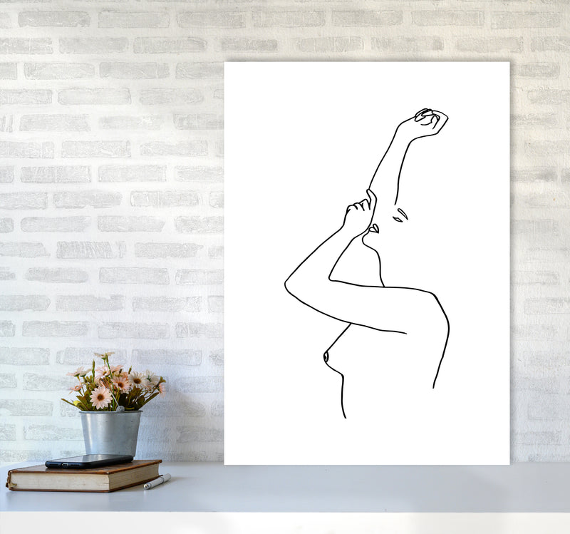 Female Reaching Up By Planeta444 A1 Black Frame