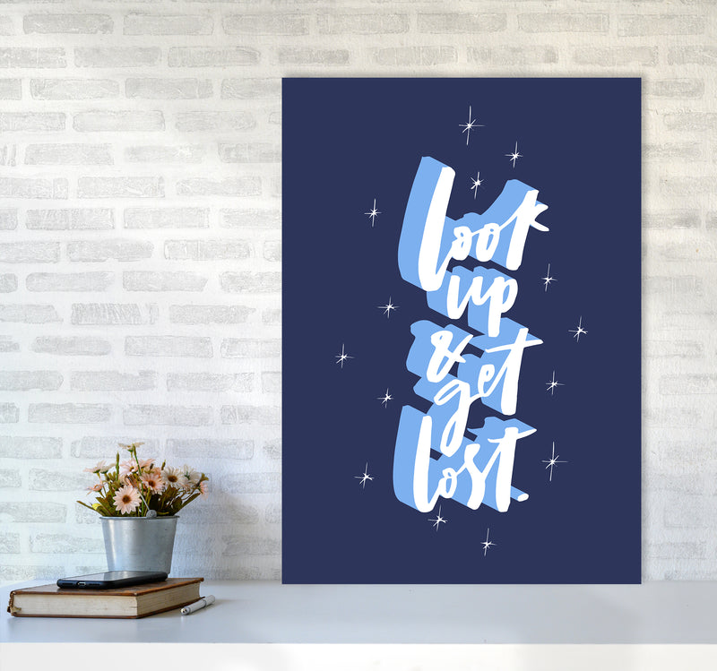 Look Up And Get Lost By Planeta444 A1 Black Frame