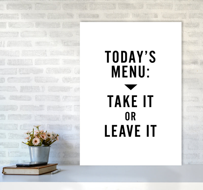 Todays Menu Minimal Quote Art Print By Planeta444 A1 Black Frame