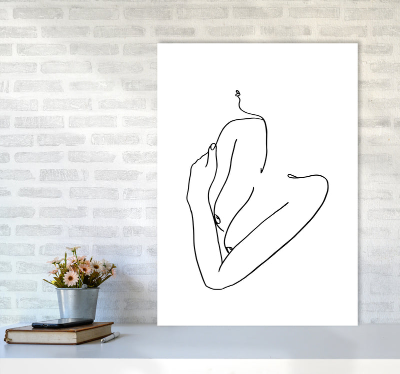 Female Holding Arms  By Planeta444 A1 Black Frame