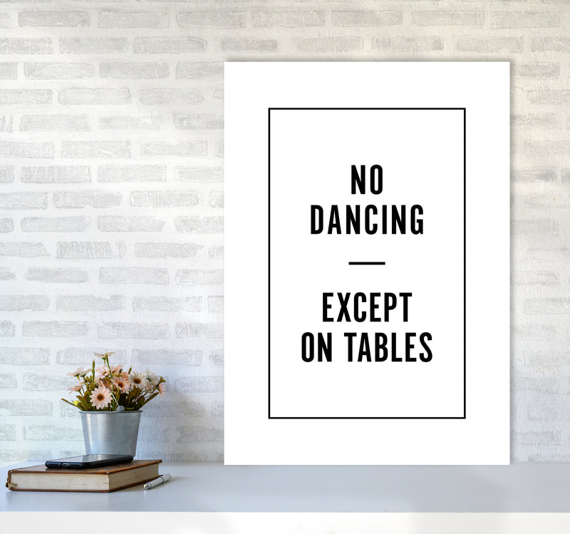 No Dancing Minimal Quote Art Print By Planeta444 A1 Black Frame