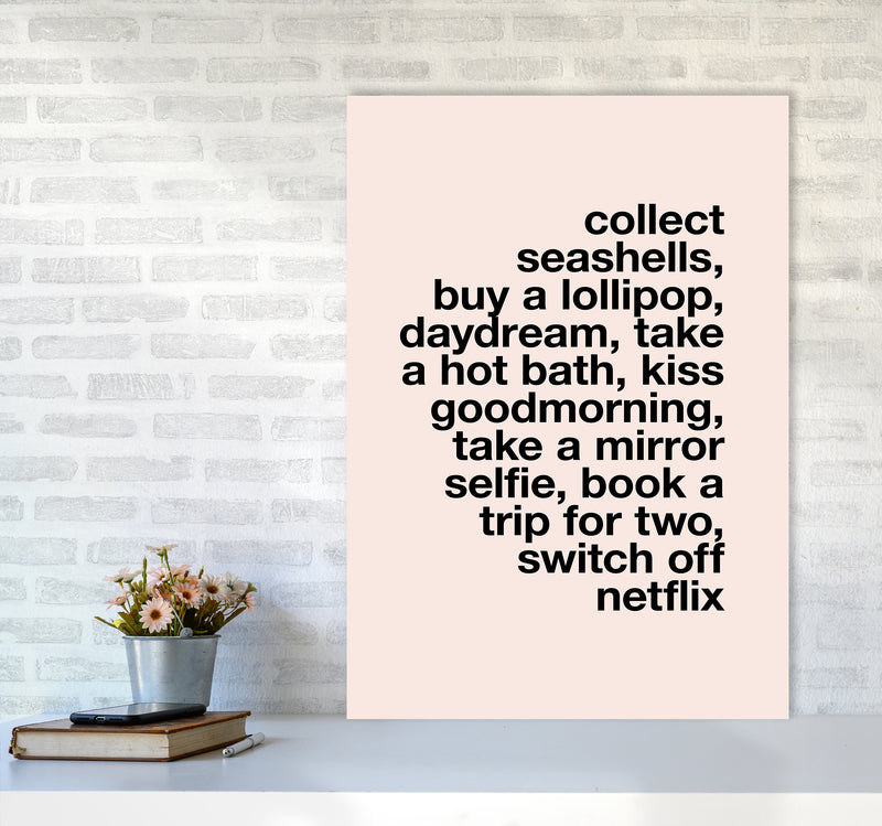 Collect Seashells By Planeta444 A1 Black Frame