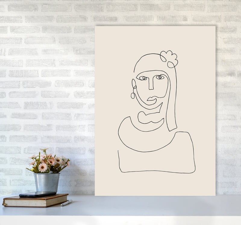 Picasso Line Bust By Planeta444 A1 Black Frame