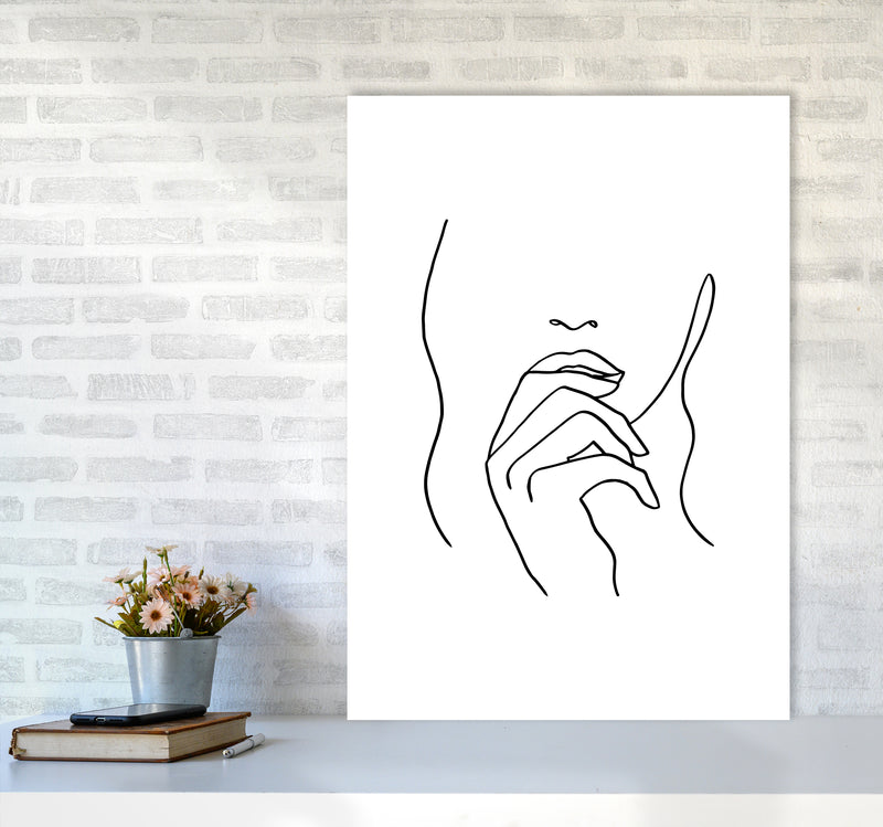 Lips Hand Hair By Planeta444 A1 Black Frame