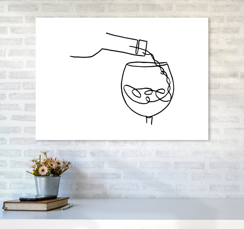 Pouring Wine By Planeta444 A1 Black Frame