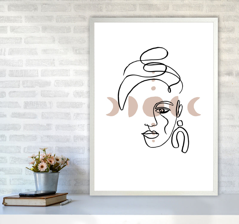 Face With Earrings Moonphases By Planeta444 A1 Oak Frame