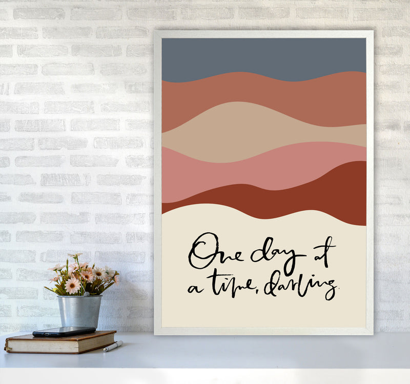 One Day At A Time Abstract By Planeta444 A1 Oak Frame