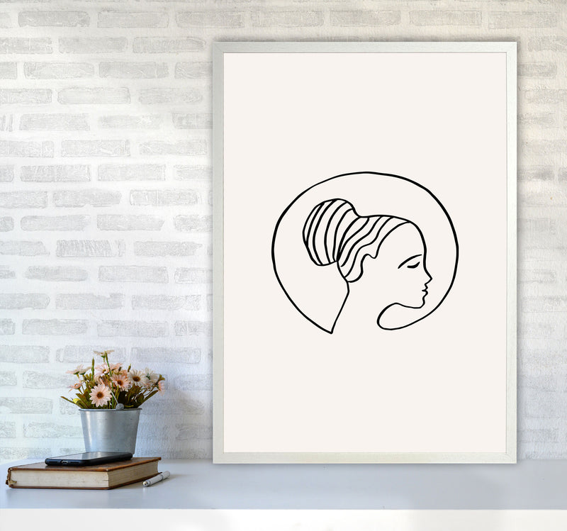Delicate Face Circle2 By Planeta444 A1 Oak Frame