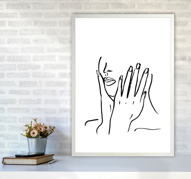 Face Hands Sketch3 By Planeta444 A1 Oak Frame