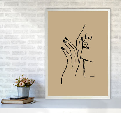 Face Hands Sketch2 By Planeta444 A1 Oak Frame