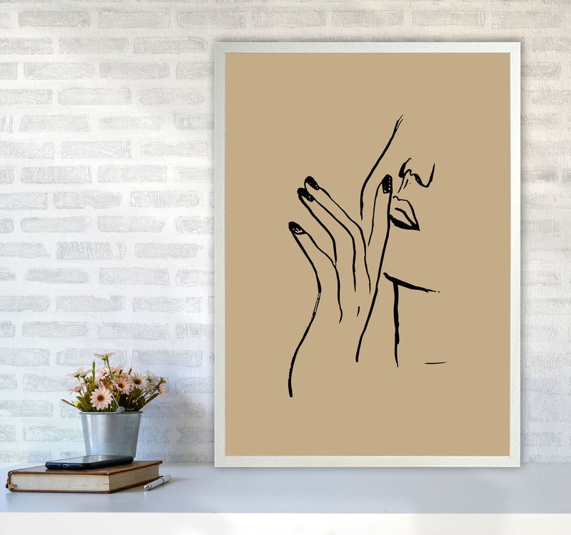 Face Hands Sketch2 By Planeta444 A1 Oak Frame