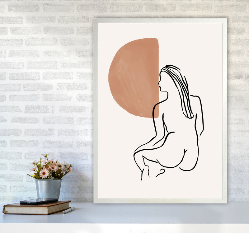 Line Nudes Back2 By Planeta444 A1 Oak Frame