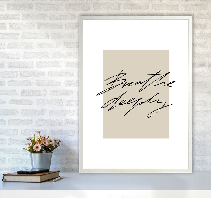 Breathe Deeply By Planeta444 A1 Oak Frame