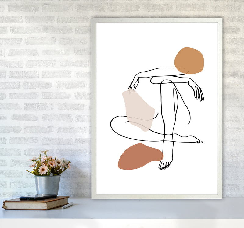 Sitting Legs Arms Crossed Stains Earth Colors By Planeta444 A1 Oak Frame