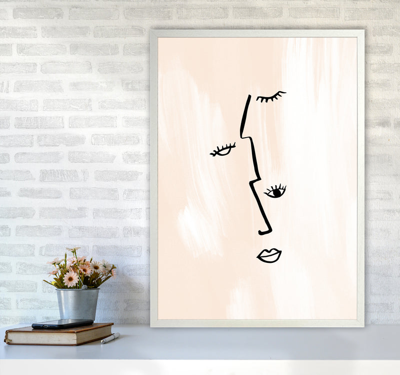 Printed Picasso Minimal Profiles2 By Planeta444 A1 Oak Frame