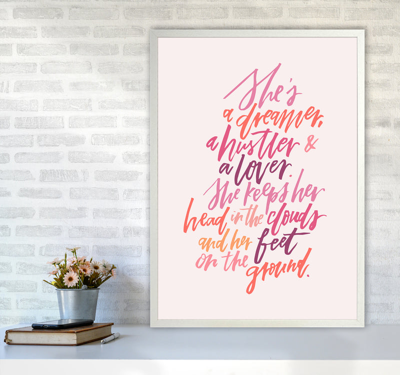 Shes A Dreamer Hustler Lover COLOR By Planeta444 A1 Oak Frame