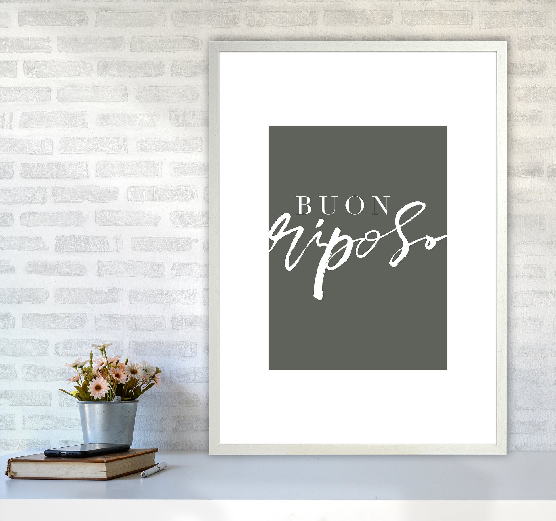 Buon Riposo Pewtergreen Color By Planeta444 A1 Oak Frame