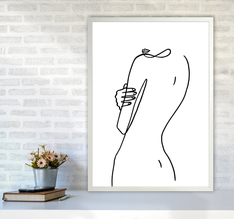 Female Hiding Back Pose By Planeta444 A1 Oak Frame