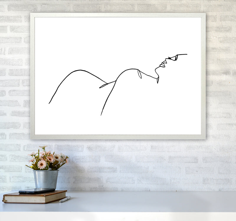 Female Lying One Side By Planeta444 A1 Oak Frame